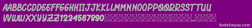 RhomeliaStrip Font – Green Fonts on Purple Background