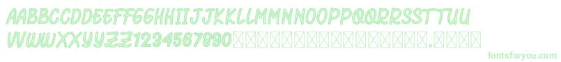 RhomeliaStrip Font – Green Fonts on White Background