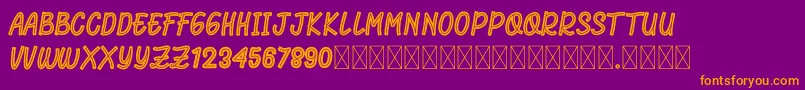 RhomeliaStrip Font – Orange Fonts on Purple Background
