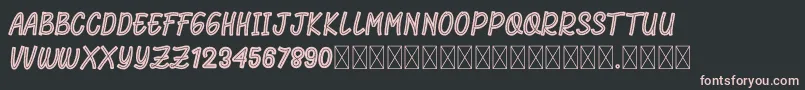 RhomeliaStrip Font – Pink Fonts on Black Background