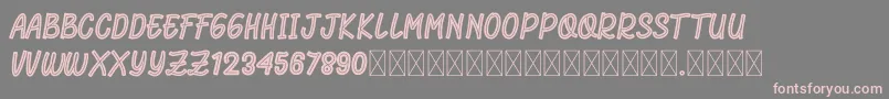 RhomeliaStrip Font – Pink Fonts on Gray Background
