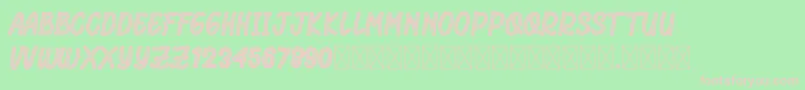 RhomeliaStrip-Schriftart – Rosa Schriften auf grünem Hintergrund