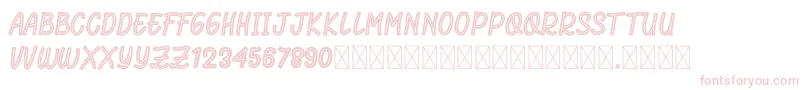 RhomeliaStrip Font – Pink Fonts on White Background
