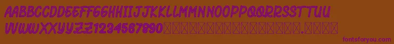RhomeliaStrip Font – Purple Fonts on Brown Background