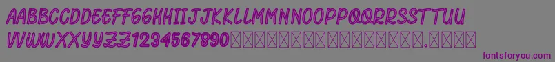 RhomeliaStrip Font – Purple Fonts on Gray Background