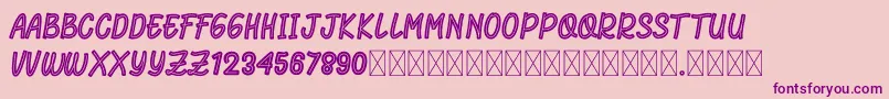 RhomeliaStrip Font – Purple Fonts on Pink Background