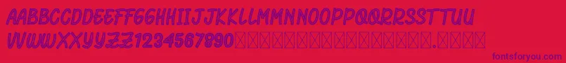 RhomeliaStrip Font – Purple Fonts on Red Background