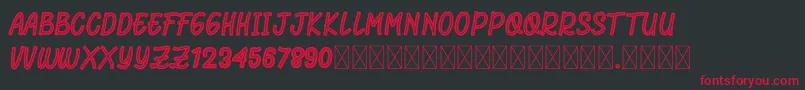 RhomeliaStrip Font – Red Fonts on Black Background