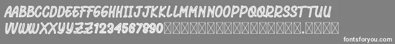 RhomeliaStrip Font – White Fonts on Gray Background