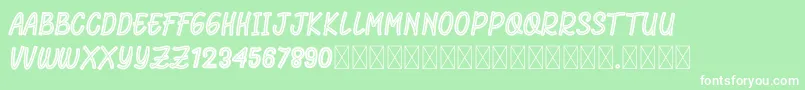 RhomeliaStrip Font – White Fonts on Green Background