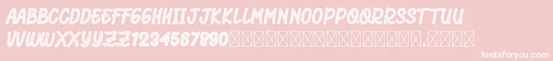 RhomeliaStrip Font – White Fonts on Pink Background