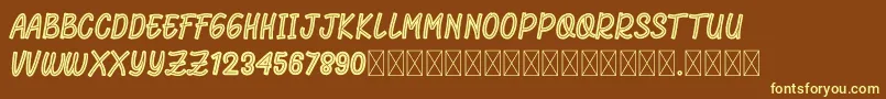 RhomeliaStrip Font – Yellow Fonts on Brown Background