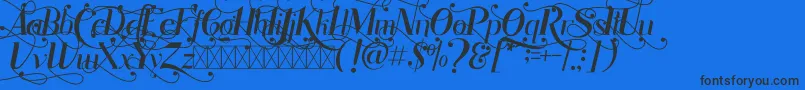 Rhonde Free-fontti – mustat fontit sinisellä taustalla
