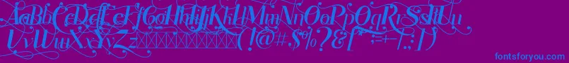 Rhonde Free Font – Blue Fonts on Purple Background