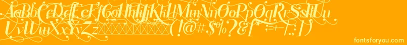 Rhonde Free Font – Yellow Fonts on Orange Background