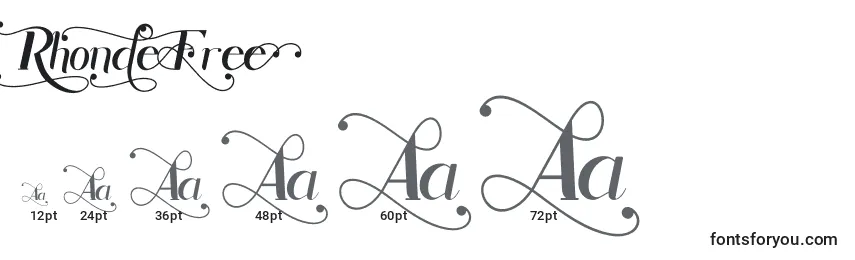 Rhonde Free Font Sizes