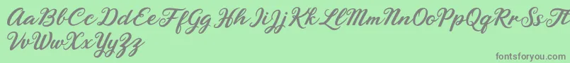 Rhyanie Lane Font – Gray Fonts on Green Background