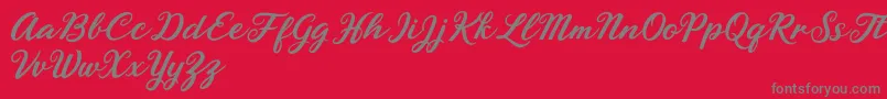 Rhyanie Lane Font – Gray Fonts on Red Background