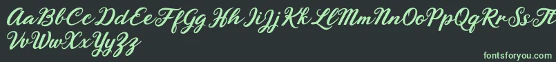 Rhyanie Lane Font – Green Fonts on Black Background