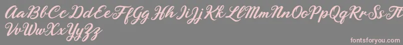 Rhyanie Lane-Schriftart – Rosa Schriften auf grauem Hintergrund