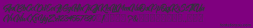 Rhyndatton Font – Black Fonts on Purple Background