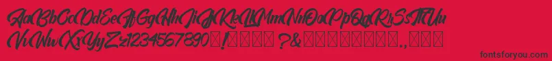 Rhyndatton Font – Black Fonts on Red Background