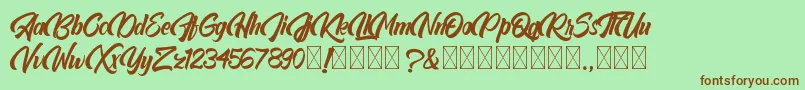 Rhyndatton Font – Brown Fonts on Green Background