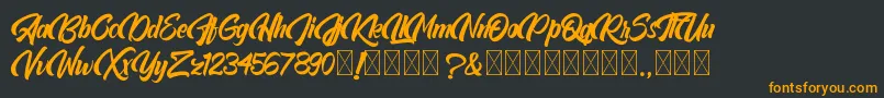 Rhyndatton Font – Orange Fonts on Black Background