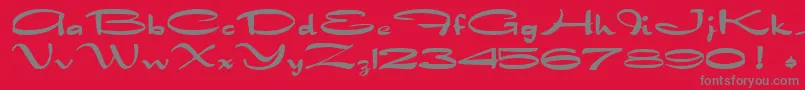 フォントDragonwickBold – 赤い背景に灰色の文字