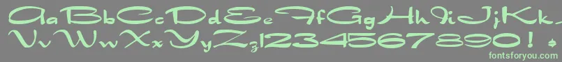 フォントDragonwickBold – 灰色の背景に緑のフォント