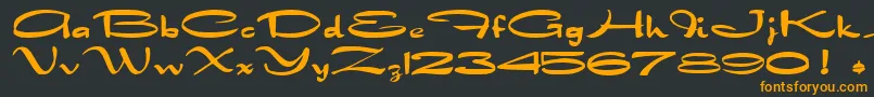 Czcionka DragonwickBold – pomarańczowe czcionki na czarnym tle