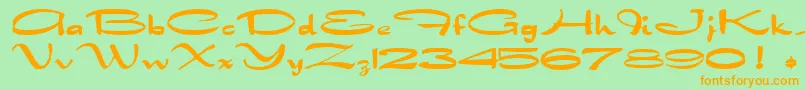 DragonwickBold Font – Orange Fonts on Green Background