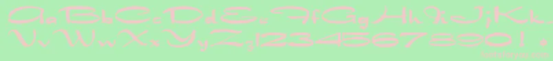 DragonwickBold Font – Pink Fonts on Green Background