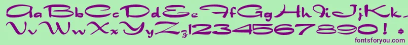 DragonwickBold Font – Purple Fonts on Green Background