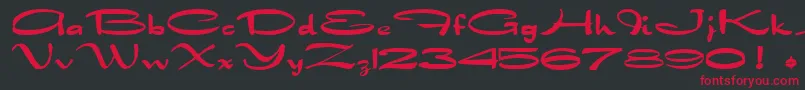 DragonwickBold-Schriftart – Rote Schriften auf schwarzem Hintergrund