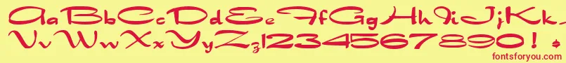 DragonwickBold Font – Red Fonts on Yellow Background