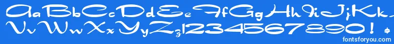 DragonwickBold Font – White Fonts on Blue Background
