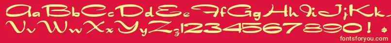 DragonwickBold Font – Yellow Fonts on Red Background