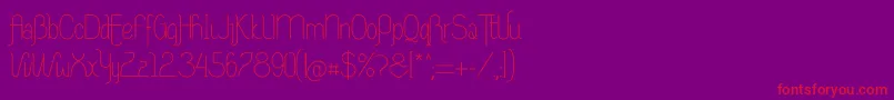 RiasAltasRibadeoLGtipos Nor Font – Red Fonts on Purple Background