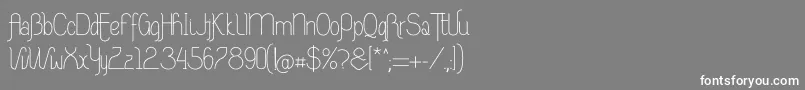 フォントRiasAltasRibadeoLGtipos Nor – 灰色の背景に白い文字