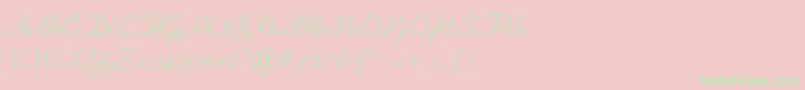 ribbon Font – Green Fonts on Pink Background