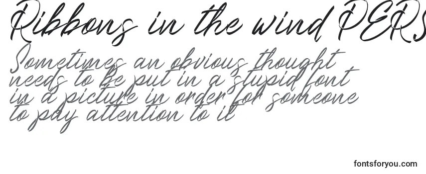 Schriftart Ribbons in the wind PERSONAL USE