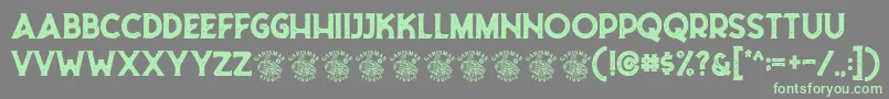 Weitere Informationen zur Riborn Stamp Demo-Schriftart Riborn Stamp Demo-Schriftart – Grüne Schriften auf grauem Hintergrund