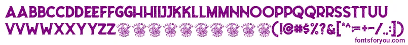 Шрифт Riborn Stamp Demo – фиолетовые шрифты