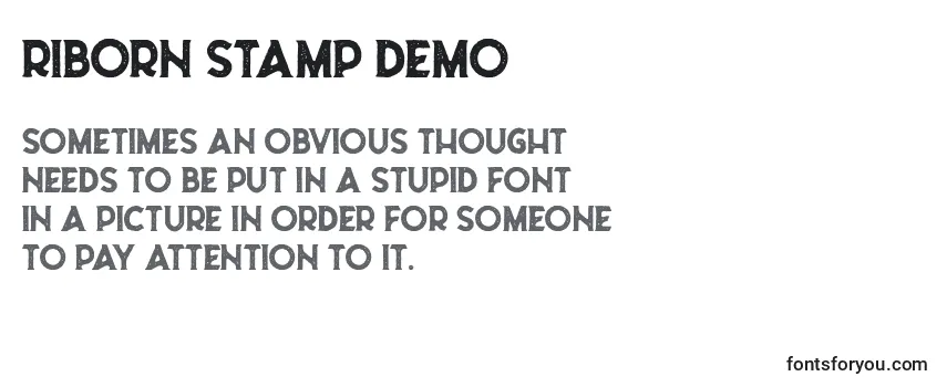 Шрифт Riborn Stamp Demo