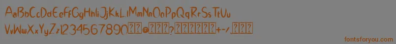 RICH DADY Font – Brown Fonts on Gray Background