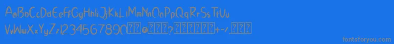 RICH DADY-Schriftart – Graue Schriften auf blauem Hintergrund