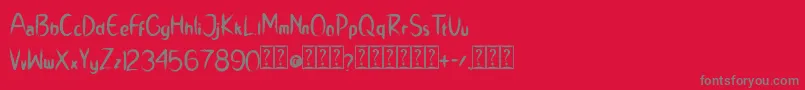 RICH DADY Font – Gray Fonts on Red Background
