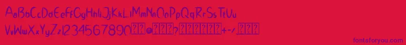RICH DADY Font – Purple Fonts on Red Background