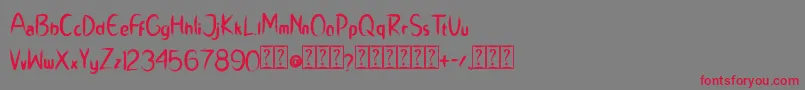 RICH DADY Font – Red Fonts on Gray Background